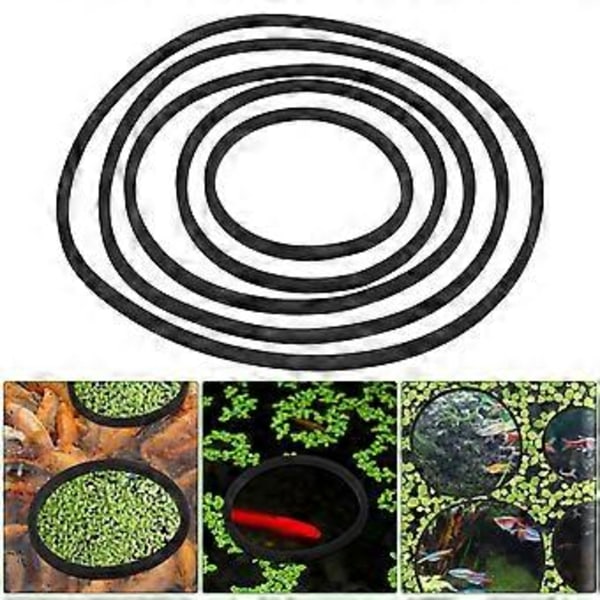 5 st Flytande Växtringar för Akvarium, Fiskmatningsringar, Cirkelringar, Flytande Växter, Cirkel