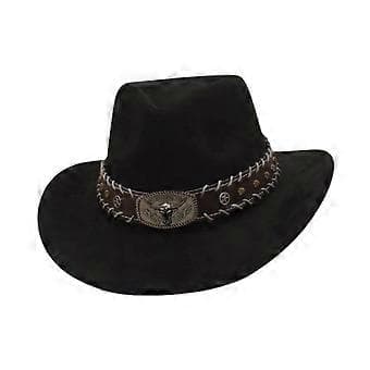 Western Cowboy Hat Vinter Efterår Solhat til Camping Gade Rejser Vandreture Fiskeri (Sort)