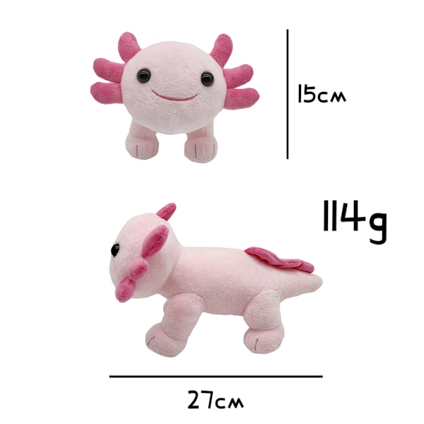 Axolotl Plyschleksak 9,8 Tum Mjuk Söt Axolotl Fylld Djur Plus