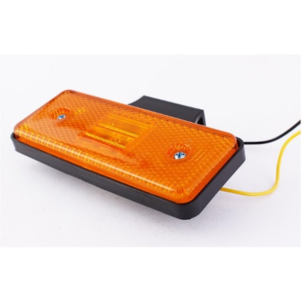 Pakke med 10 stk. 24V 12V orange LED-markørlys med gummimontering til chassis