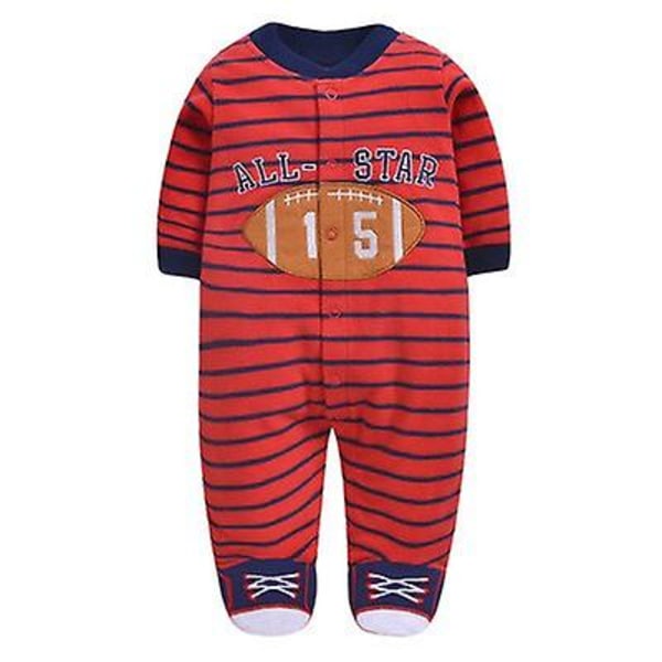 Jwl-baby Clothes Newborn Baby Romper Orange stripe 6 Months