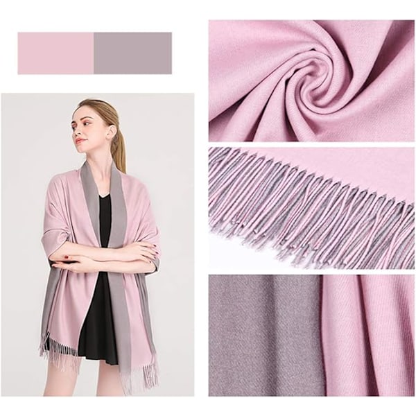 1 st Grön Elegant Cashmere Pashmina Sjal för Höst Vinter Kvinna