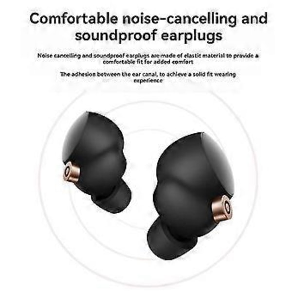 3 Par Støjreducerende og Lydisolerende Ørepropper Memory Foam Ørekopper til -1000XM4 Bluetooth Headp (Sort)