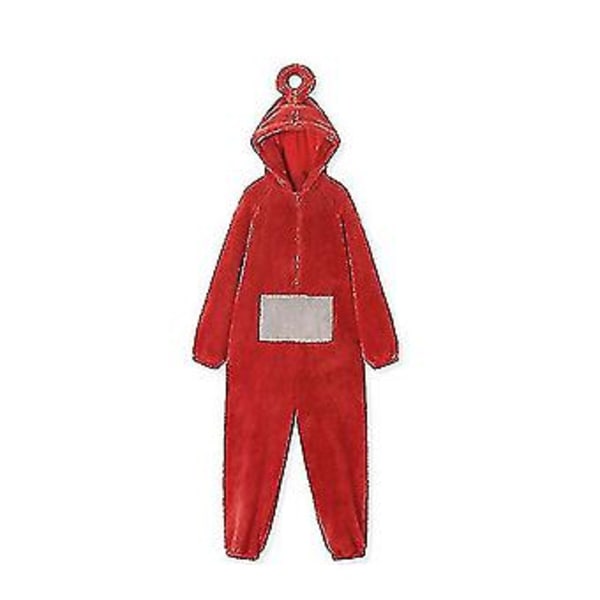 Teletubbies Onesie Pyjamas Damkläder Herr- och Damkläder Tjock Korall Fleece V (xl röd)