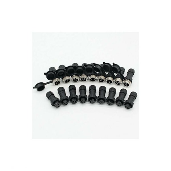 5set QL16-7P Pin vedenpitävä sähköinen ilmailupistoke, 16MM Meta