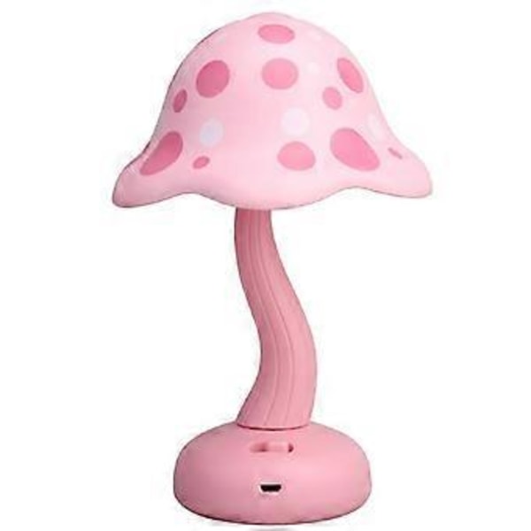 Svamp bordlampe LED mini genopladelig natlampe skrivebords ornament sovesal soveværelse sengelampe gave (grøn)