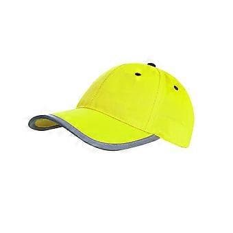 Säkerhetshatt Hög Synlighet Reflex Baseballkeps, Ljus Neonfärg Reflex (Gul)