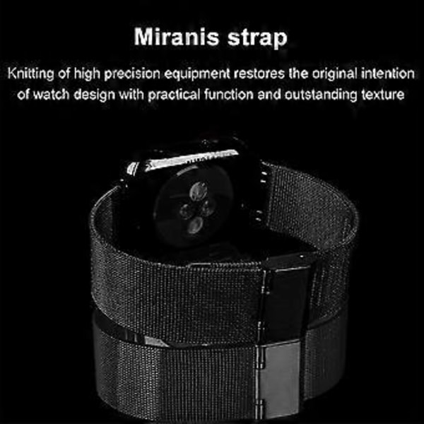 Kompatibel med Apple Watch Band 42-44mm Erstatningsreim for Iwatch Series 4 Series 3 Series 2 Series 1 - Svart