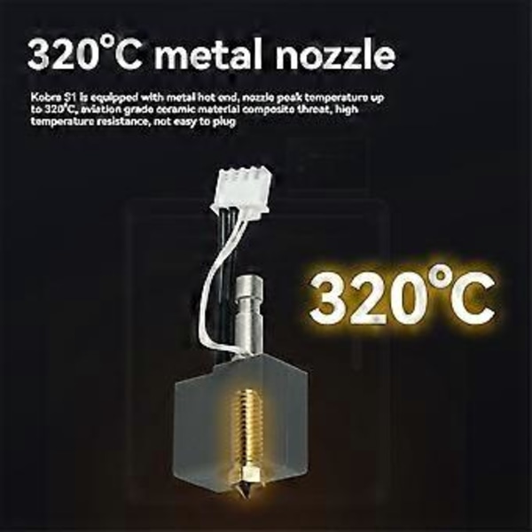 Messing 0,4 mm dyse Hotend-sæt til S1C Combo Extruder