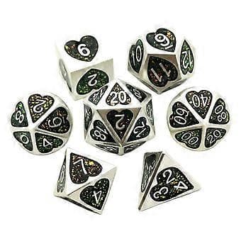 7 kpl Numerolliset Monisivuiset D8 D10 D12 D20 (Hopea)