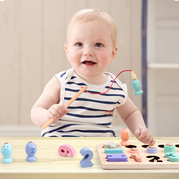 Montessori-matematiikkaleikki 3-vuotiaille ja sitä vanhemmille, opettavainen puinen pulmapeli G