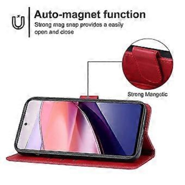 Til ZTE nubia Focus Læder Telefon Cover - JA( Rød)