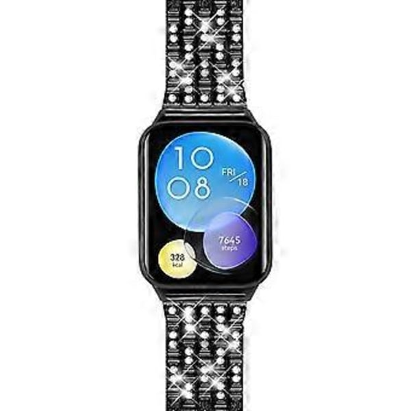 Typ B För Xiaomi Smart Band 8 Pro Klockarmband Strassdekor 5-Pärlig Metall Klockarmband (Stil B)