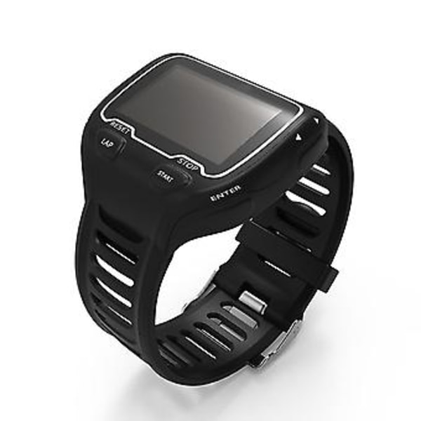 Remme for Garmin Forerunner 910xt Slitesterk Klokkestrøm med Skrutrekker JKW (Svart)