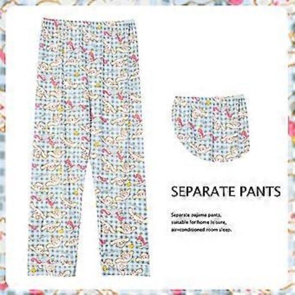 Anime Sanrio Pyjamasbyxor Cartoon Bottoms Sleepwear Långa för Par Bekväma Lösa Hembyxor Tunna Pyjamasbyxor (XXL 8)