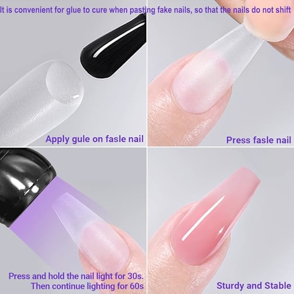 ASENTER 3W UV Gel Nagelljus American Capsules, för UV Gel Lim G