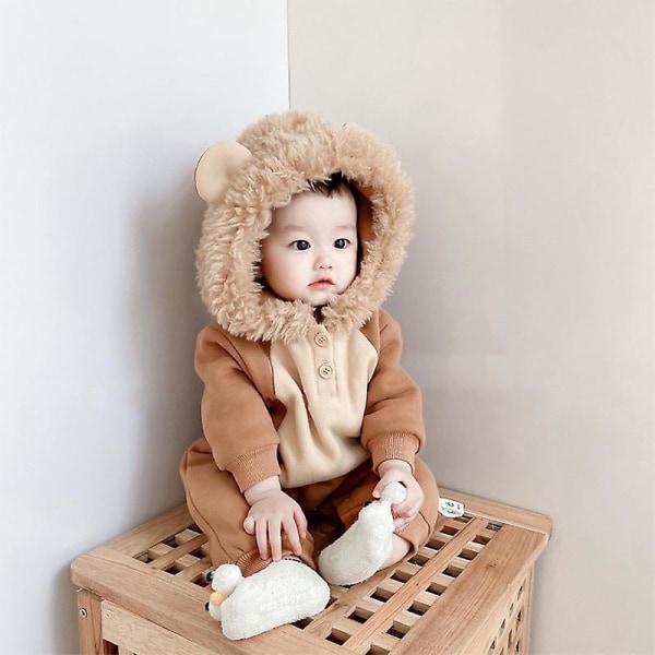 Newborn Baby Bodysuit Winter Thickened Clothes Baby Clothes Boy's Climbing Clothes One Piece Clothes Baby Girl Onesies 73 for 9m