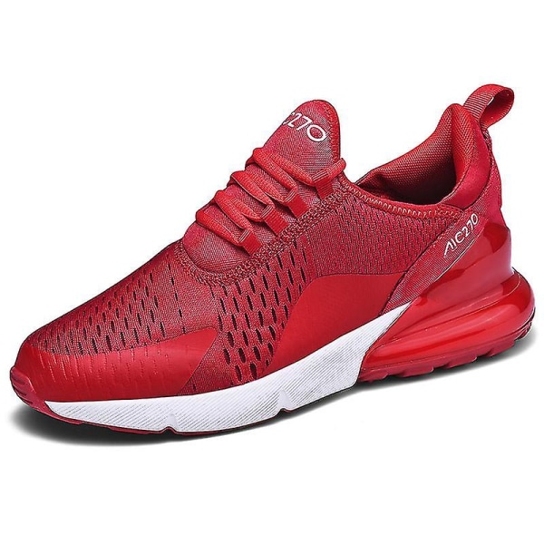 Mens Air Sports Running Shoes Breathable Sneakers Universal All Year Women Shoes Max 270 Red Red 37