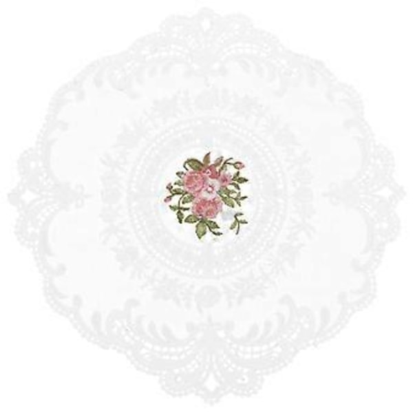 Retro Design Bordstablett Spets Bordsmatta Skrivbordsunderlägg Broderi Kopp Platta Pad