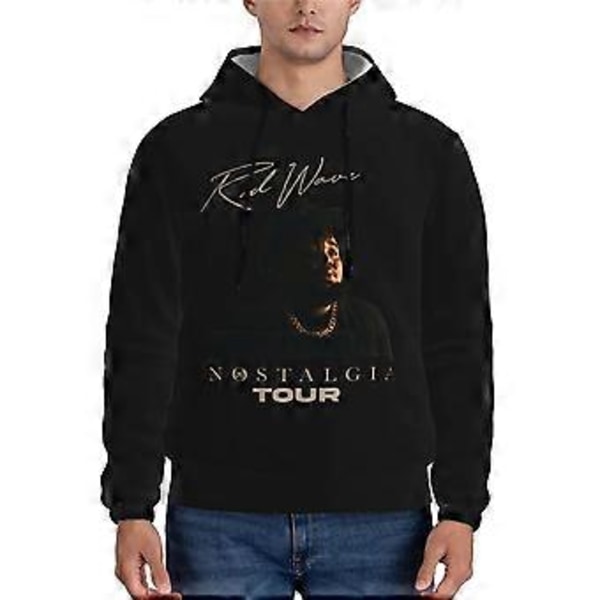 Miesten ja naisten Rod Wave -huppari Nostalgia Tour Music Fashion High Street Hip Hop -hupparipaita (L)