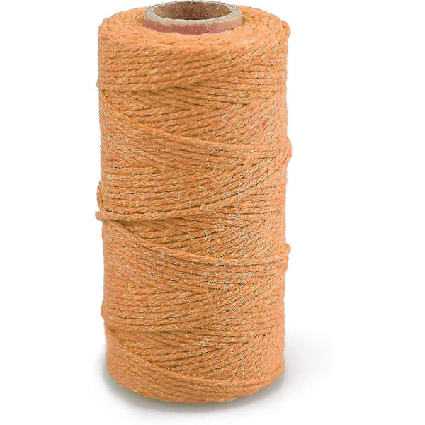 3 mm Makramé-snöre Kompatibla Hantverk 100 m Beige Bomull Makramé Hantverkssnöre Rep Kompatibel Vägg Hängande Växt Hängare Stickning.2MMx100M.Orange