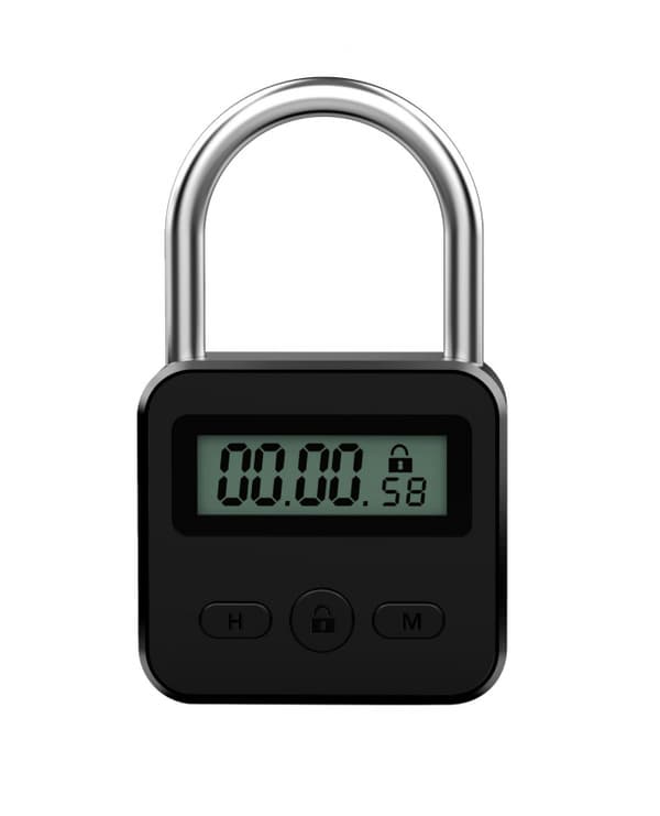 Sort 1 stk. Metal Timer Lås Når Hængelås