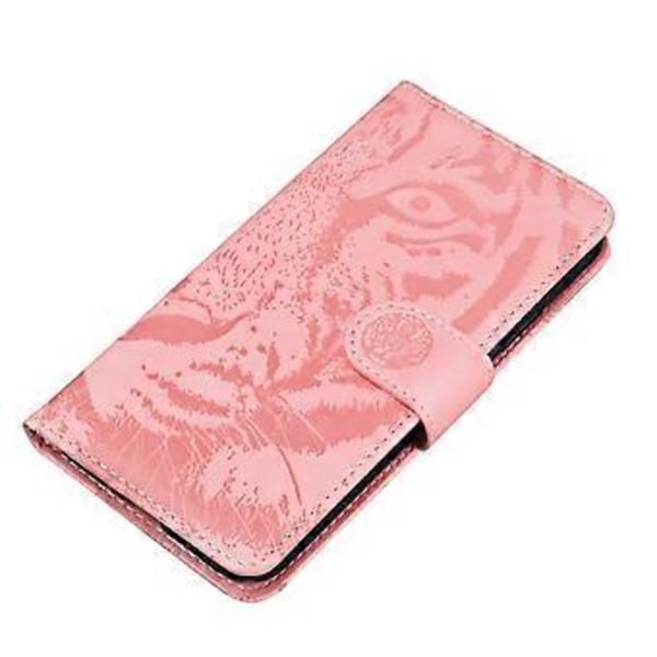 For Honor X7a 5G Stand Wallet Cover Tiger Mønster Præget PU Læder Flip Telefon Cover (Style F)