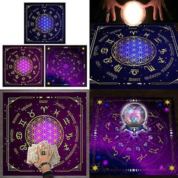 Brädspel Kortplatta Tarot Duk Runor Spådom Altar Patch Bordsskydd (C60)