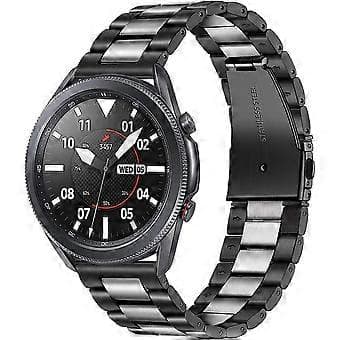 Galaxy Watch Remme 46mm / S3, 22mm Solid Rustfrit Stål Quick Release Rem til Samsung Galaxy Galaxy Watch, Gear S3 Classic Frontier, Samsung Galaxy