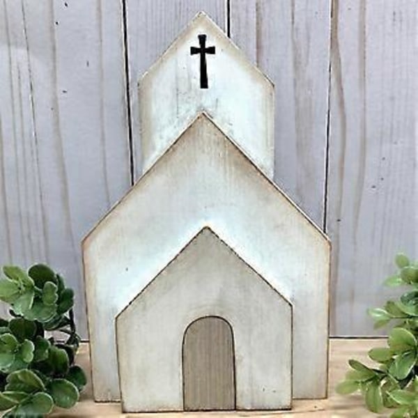 Påsk Jesus Grav Nativity Scene Kit Trä Khaki Kreativ Skola Vit För Inomhus Julskylt Kontor Unik Hem (Khaki)