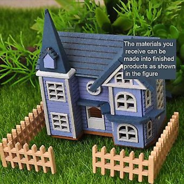 1/12 DIY Mini Trähusdockor Miniatyrhus Hantverk Byggmontering Leksaker