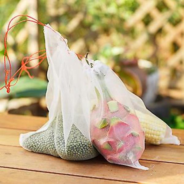 Have Net til Frugtplanter i Haven Beskyttelse Mod Insekter Skadedyr Fugle (25 x 35CM Hvid 1 stk)