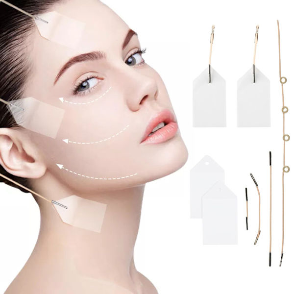V-face lifting mask lifting patch, 10 patches+4 ropes face liftin