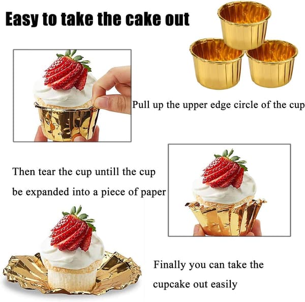 50 st folie bakformar, muffinsformar, minikakformar, Cu