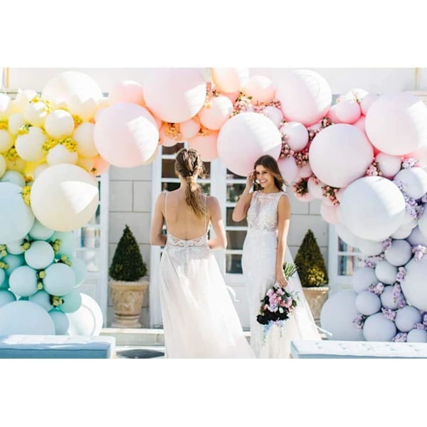 36 Tommer Pastel Lilla Ballon Stor Macaron Latex Ballon og Par