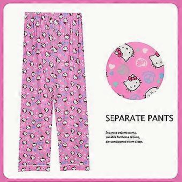 Anime Sanrio -pyjamahousut, piirrettyjä housuja, pitkät pariskunnille, mukavat löysät kotihousut, ohuet pyjamahousut (M 2)