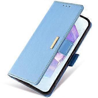 Læder Wallet Case med RFID-blokering og stativfunktion samt håndrem til Samsung Galaxy A36 5G - Blå (Blå)