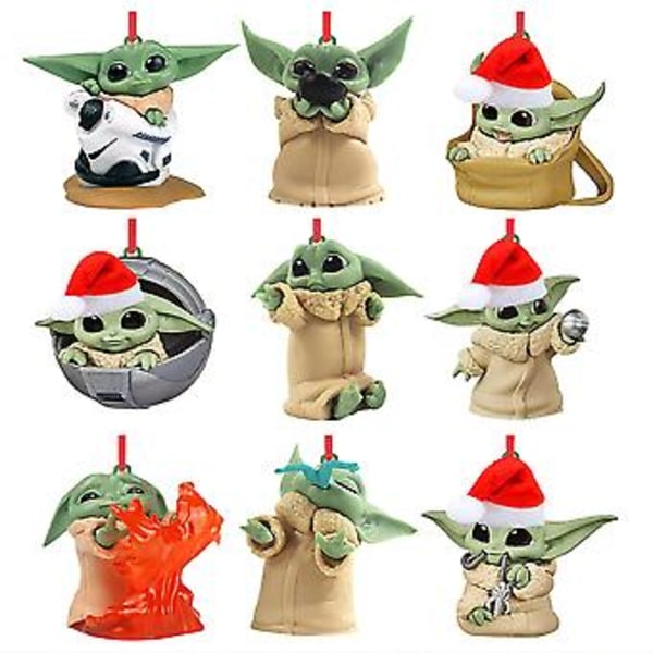 Baby Yoda Joulupukki Joulukoriste Festivaali Juhla Joulukuusi Ripustusriipus Koristeet (B)