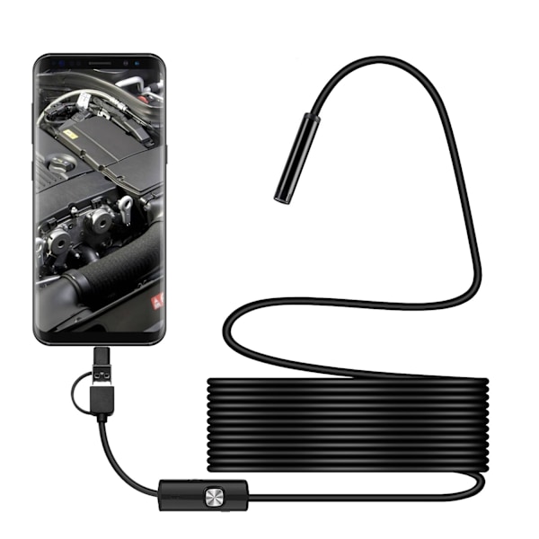 USB-ormkamera för inspektion, IP67 vattentät USB C-endoskop, Typ