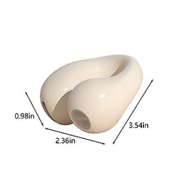Öppna Öronhörlurar 2023 Version Atmosfärisk Ledning Hörlurar Bluetooth 5.3 Röststyrning Trådlösa Hörlurar Dubbla 16.2mm Drivrutiner Djup Bas Beige