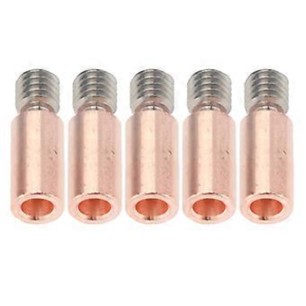 5 stk Bimetal Heat Break Ti Alloy Kobber Heatbreak Udskiftning til Prusa I3 MK3 MK3S 3D Printer (Glat)
