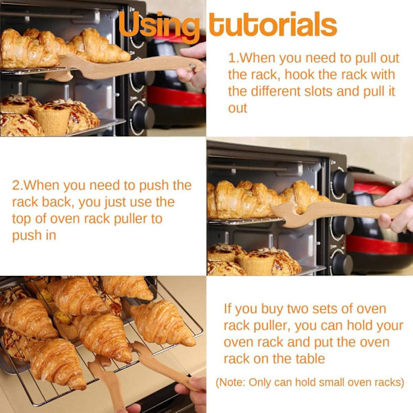 Ovnsstativtrekker, 11 tommers treovnsstativ skyve- og trekkverktøy for baking