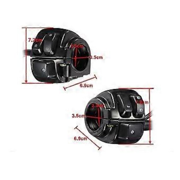Motorcykel 1 Tum Styrbrytare Kontroll och Kabelhärva 1996-2012 för Harley Softail Dyna Sp