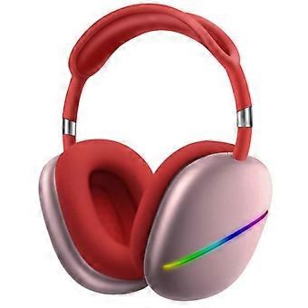 Pääpantaan kiinnitettävät Bluetooth-kuulokkeet, valaisevat langattomat urheilu-bassokuulokkeet (punainen)