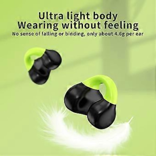 Øre clip-on Bluetooth headset smertefri ikke-påtrængende trådløs sports clip-on Bluetooth headset super lang batterilevetid (grå)