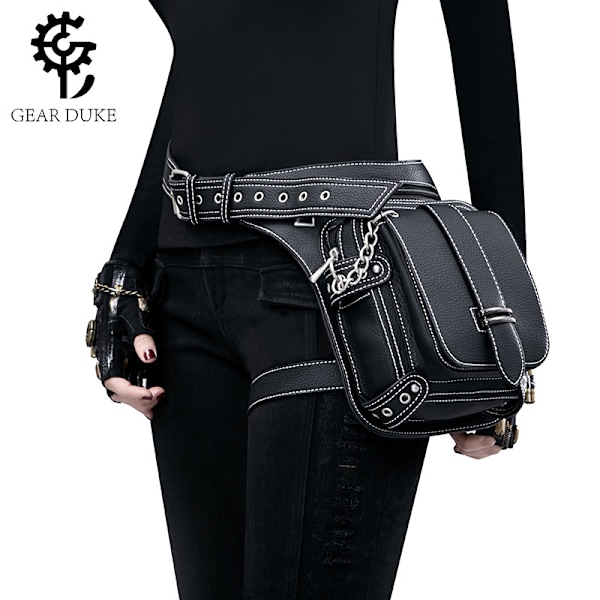 Steampunk Retro Midjeveske Menn Utendørs Skulder Crossbody Kvinner Mobiltelefon Midjeveske