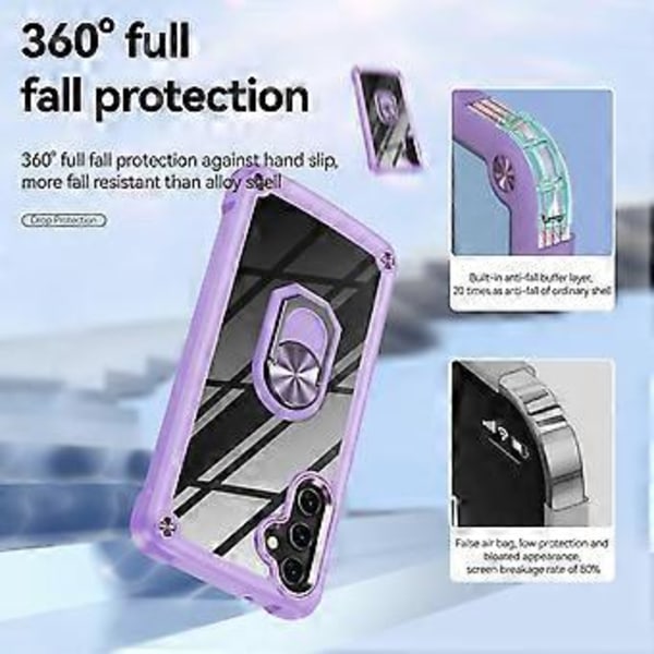 Skal för Samsung Galaxy A16 5G/A16 4G Fodral Legering Linsram PC+TPU Ställ Telefon Baksida (Stil D)