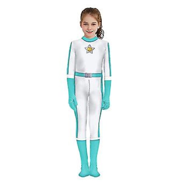 Mary Daisy Cosplay Halloween Kostume Strømper (140cm blå)