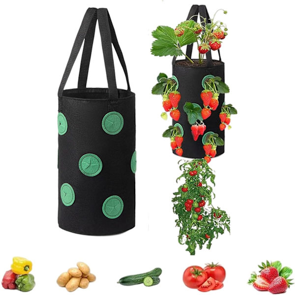 (3 Gallon 20*35cm (13 Huller) Mørkegrøn Sorte Prikker) 1 Stykke Halm