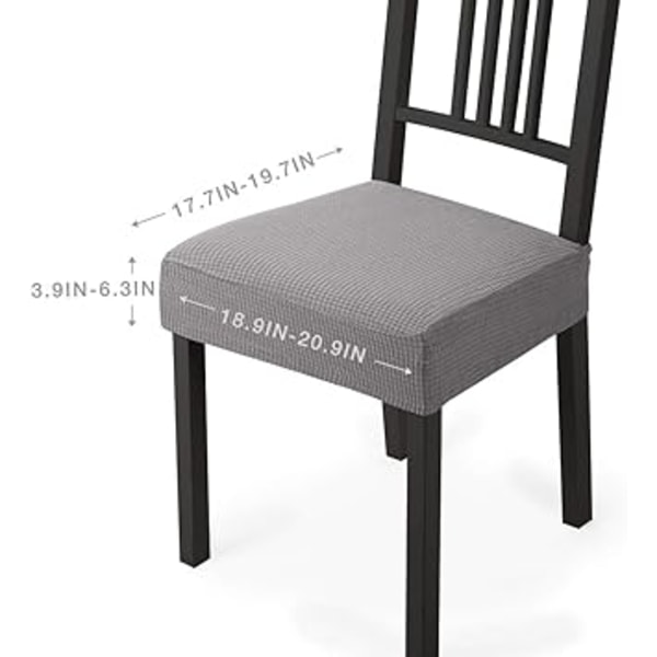 (Förpackning med 1, grå) 2-delad stol underöverdrag Matsalsöverdrag för Un